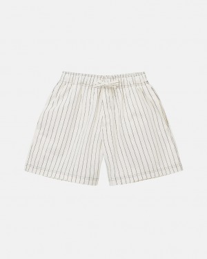 Beige Stussy Tekla Poplin Pyjama Shorts Men's Shorts Jakarta | Indonesia NZR-3884