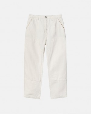 Beige Stussy Work Pant Canvas Men's Pants Jakarta | Indonesia XUJ-3954