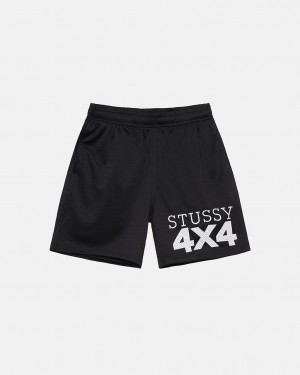 Black Stussy 4X4 Mesh Short Men's Shorts Jakarta | Indonesia KKK-4471