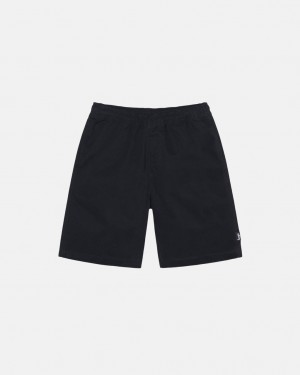 Black Stussy Brushed Beach Short Men's Shorts Jakarta | Indonesia MEI-0608