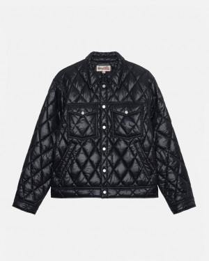 Black Stussy Ranch Jacket Quilted Nylon Women's Jackets Jakarta | Indonesia GCG-6654