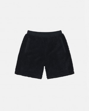 Black Stussy Sherpa Short Men's Shorts Jakarta | Indonesia VGK-3599