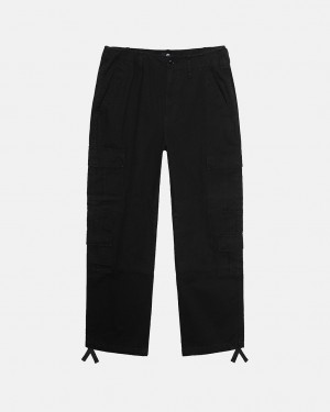 Black Stussy Surplus Cargo Ripstop Men's Pants Jakarta | Indonesia ZFN-3702