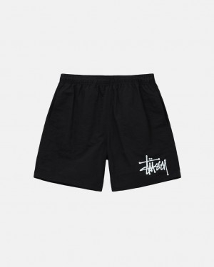 Black Stussy Water Short Big Basic Men's Shorts Jakarta | Indonesia ADX-9263