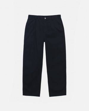 Black Stussy Workgear Trouser Twill Men's Pants Jakarta | Indonesia FWU-8783