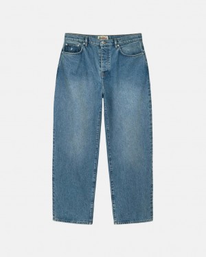 Blue Stussy Big Ol' Jean Denim Men's Pants Jakarta | Indonesia GGI-6232