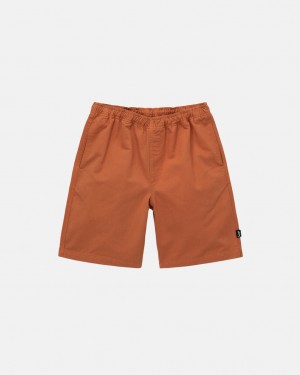 Brown Stussy Brushed Beach Short Men's Shorts Jakarta | Indonesia PRA-6604