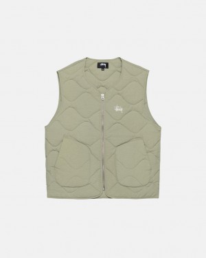 Brown Stussy Recycled Nylon Liner Vest Women's Vest Jakarta | Indonesia PCA-9016