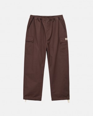 Brown Stussy Ripstop Cargo Beach Pant Men's Pants Jakarta | Indonesia DOE-8853