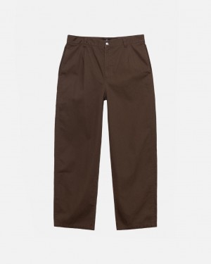 Brown Stussy Workgear Trouser Twill Women's Pants Jakarta | Indonesia PKO-3689