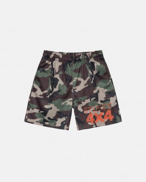 Camo Stussy 4X4 Mesh Short Men's Shorts Jakarta | Indonesia IXI-2824