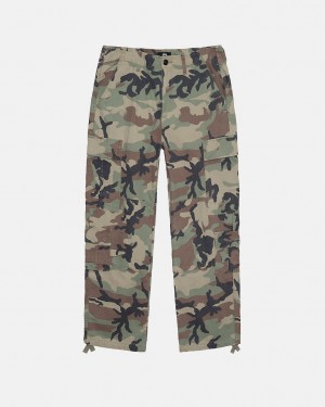 Camo Stussy Surplus Cargo Ripstop Men's Pants Jakarta | Indonesia YLF-8716