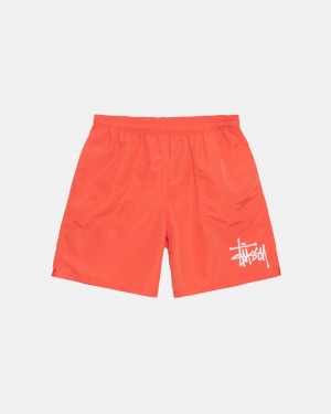 Coral Stussy Water Short Big Basic Men's Shorts Jakarta | Indonesia HOB-2625