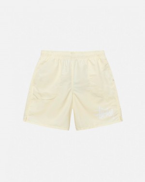 Cream Stussy Big Basic Water Short Women's Swimwear Jakarta | Indonesia YDZ-8445