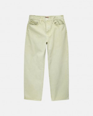 Cream Stussy Double Dye Big 'Ol Jeans Men's Pants Jakarta | Indonesia RMV-2985