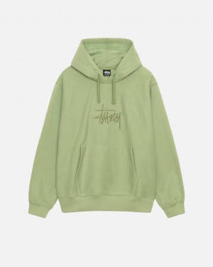 Green Stussy Basic Applique Hood Women's Sweatshirts Jakarta | Indonesia REQ-5040