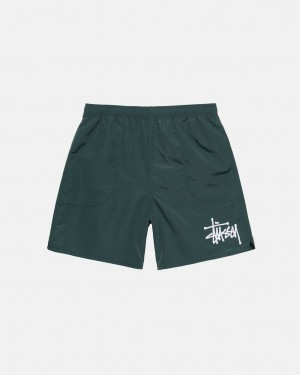 Green Stussy Big Basic Water Short Men's Swimwear Jakarta | Indonesia BYS-1693