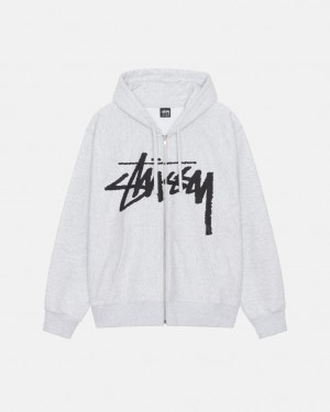 Grey Stussy Venus Zip Hood Men's Sweatshirts Jakarta | Indonesia NQK-1109