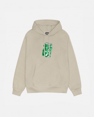 Khaki Stussy Soda Can Hoodie Men's Hoodie Jakarta | Indonesia JVQ-5505