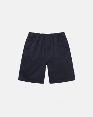 Navy Stussy Brushed Beach Short Men's Shorts Jakarta | Indonesia TVG-0608