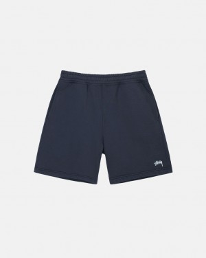 Navy Stussy Overdyed Stock Logo Sweat Short Men's Shorts Jakarta | Indonesia BLC-4124