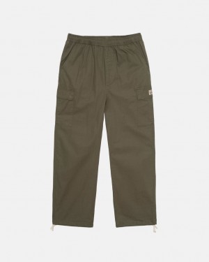 Olive Stussy Ripstop Cargo Beach Pant Men's Pants Jakarta | Indonesia YYD-3259