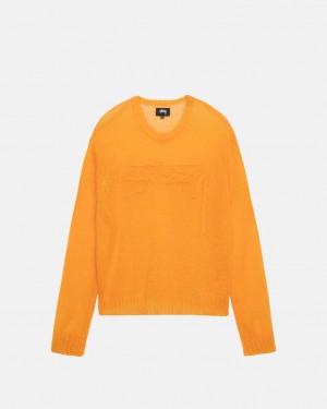 Orange Stussy Loose Knit Sweater Men's Sweaters Jakarta | Indonesia KPL-7553