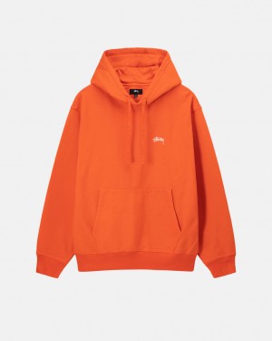 Orange Stussy Overdyed Stock Logo Hoodie Men's Hoodie Jakarta | Indonesia OJM-5363