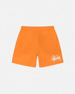 Orange Stussy Water Short Big Basic Men's Shorts Jakarta | Indonesia YPM-2830