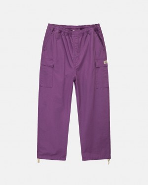 Purple Stussy Ripstop Cargo Beach Pant Women's Pants Jakarta | Indonesia KIJ-9496