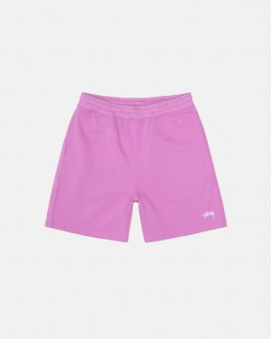 Purple Stussy Stock Logo Sweatshort Women's Shorts Jakarta | Indonesia WMM-0605