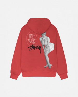 Red Stussy Skate Tough Hoodie Men's Hoodie Jakarta | Indonesia FON-3877