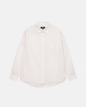 White Stussy Light Weight Classic Shirt Men's Shirts Jakarta | Indonesia UIT-1200