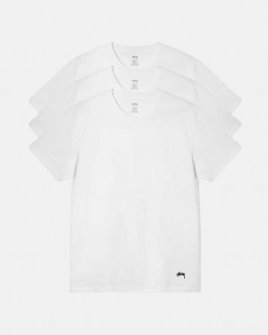 White Stussy Stussy Undershirt Men's Shirts Jakarta | Indonesia DXH-3168