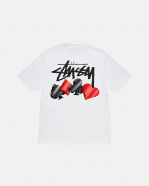 White Stussy Suits Tee Women's Tees Jakarta | Indonesia UUA-4675