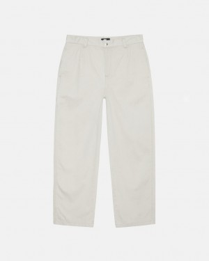 White Stussy Workgear Trouser Twill Men's Pants Jakarta | Indonesia CSS-0001