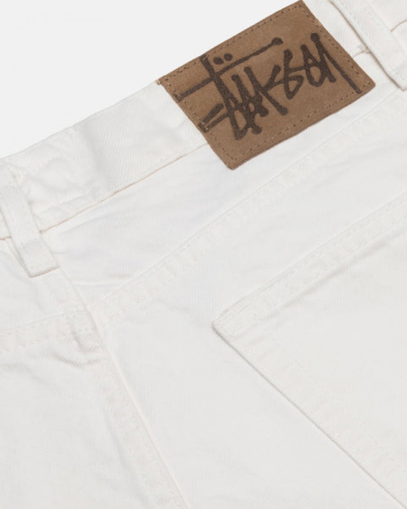 Beige Stussy Classic Jean Overdyed Men's Denim Jakarta | Indonesia VXZ-4385