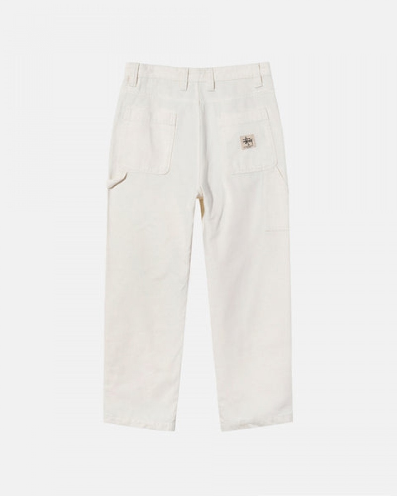 Beige Stussy Work Pant Canvas Women's Pants Jakarta | Indonesia CGA-8876