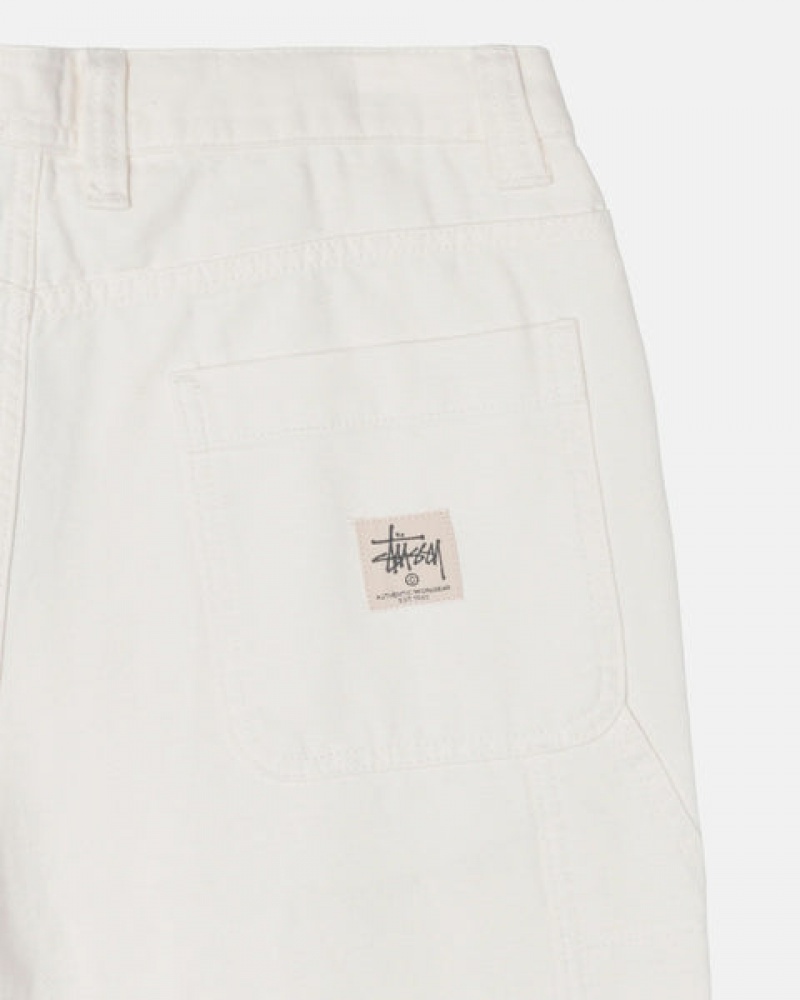 Beige Stussy Work Pant Canvas Women's Pants Jakarta | Indonesia CGA-8876