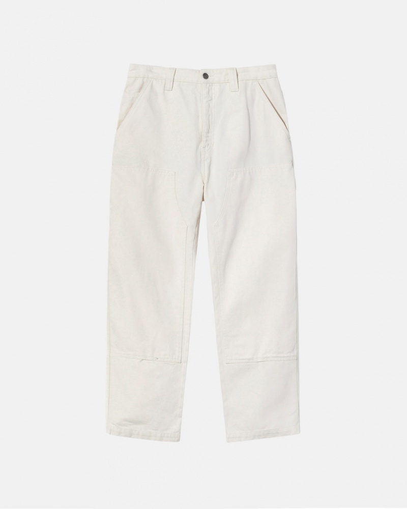 Beige Stussy Work Pant Canvas Women\'s Pants Jakarta | Indonesia CGA-8876