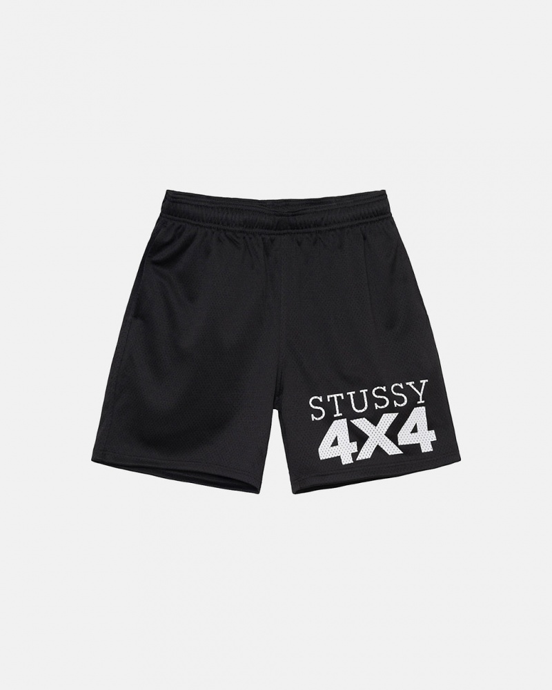 Black Stussy 4X4 Mesh Short Men\'s Shorts Jakarta | Indonesia KKK-4471