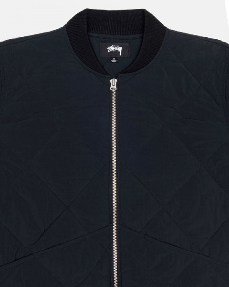 Black Stussy 8 Ball Quilted Liner Jacket Women's Jackets Jakarta | Indonesia KUM-8680