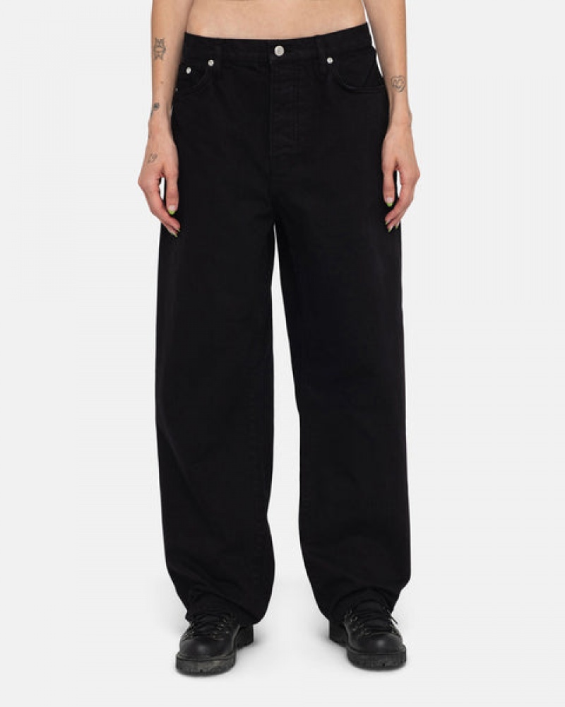 Black Stussy Big Ol' Jean Overdyed Women's Denim Jakarta | Indonesia UMQ-8593