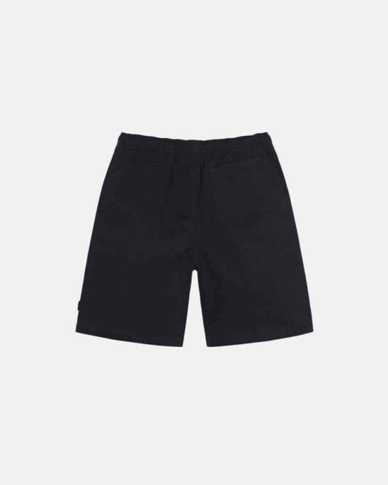 Black Stussy Brushed Beach Short Men's Shorts Jakarta | Indonesia MEI-0608