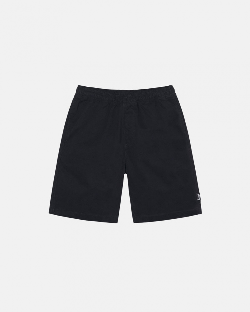 Black Stussy Brushed Beach Short Men\'s Shorts Jakarta | Indonesia MEI-0608