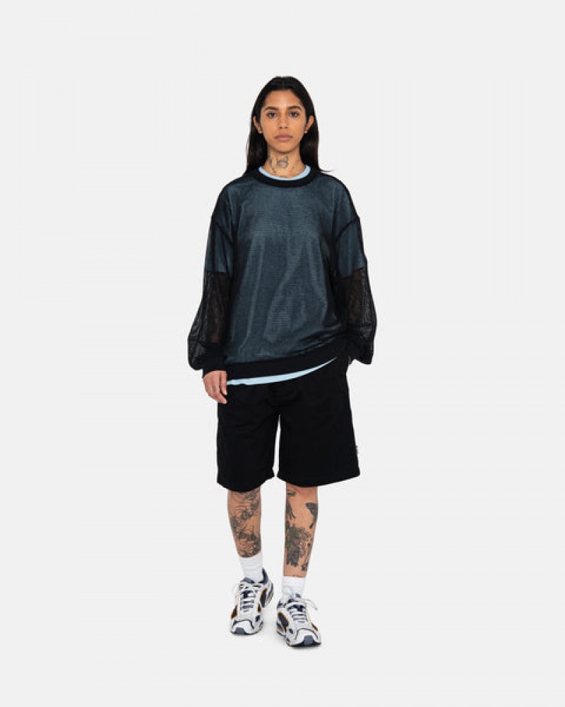 Black Stussy Brushed Beach Short Women's Shorts Jakarta | Indonesia JOV-3042