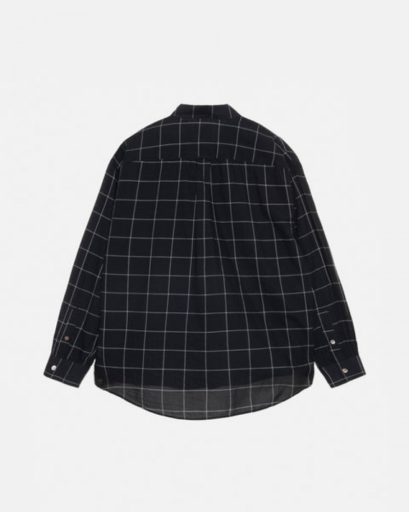 Black Stussy Light Weight Classic Shirt Men's Shirts Jakarta | Indonesia KKY-6660