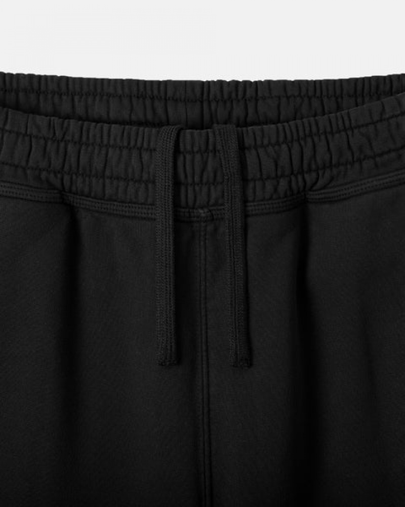 Black Stussy Overdyed Stock Logo Sweat Short Men's Shorts Jakarta | Indonesia JJQ-5011