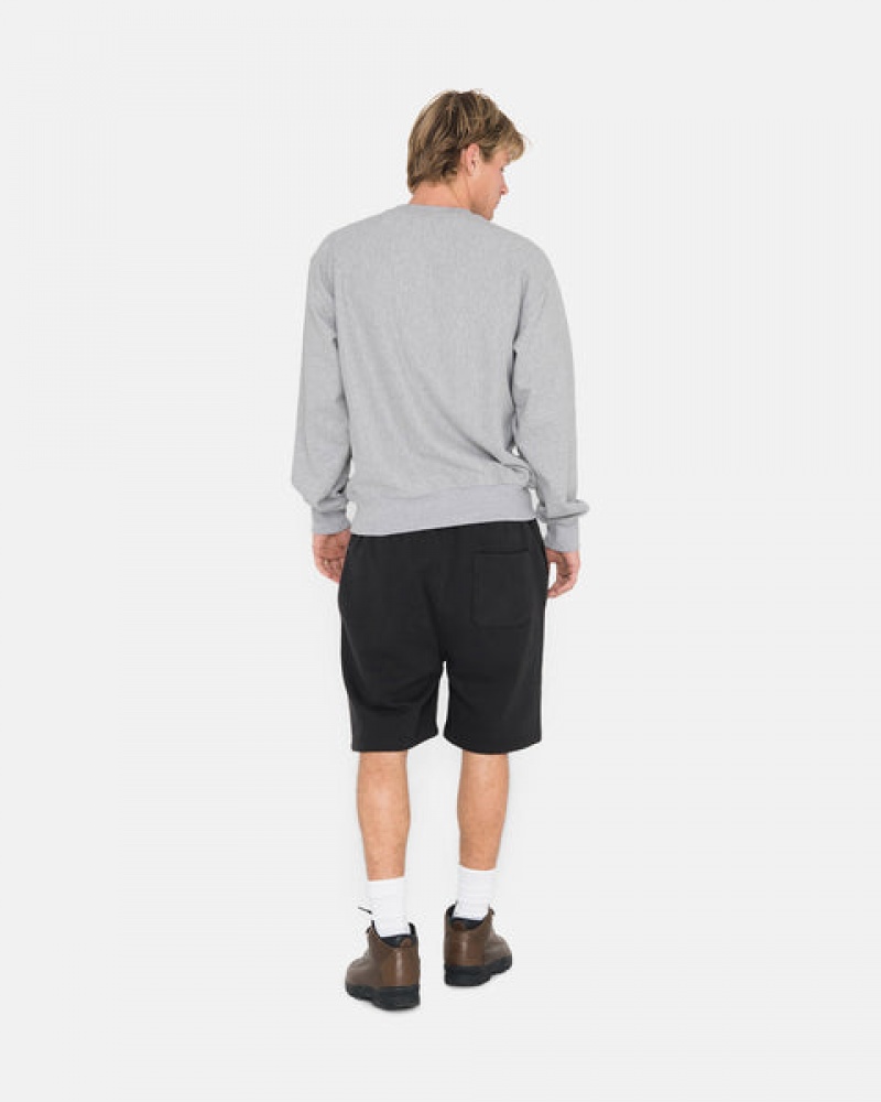 Black Stussy Overdyed Stock Logo Sweat Short Men's Shorts Jakarta | Indonesia JJQ-5011