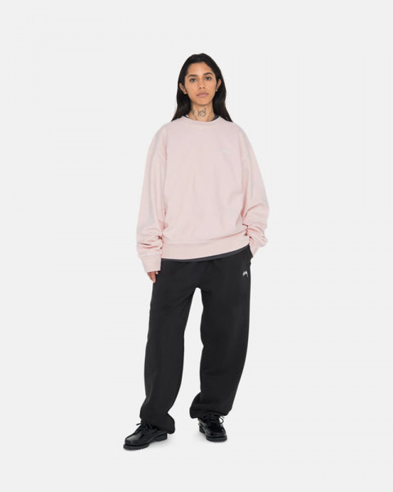 Black Stussy Overdyed Stock Logo Sweatpant Women's Sweatpants Jakarta | Indonesia PPW-6463